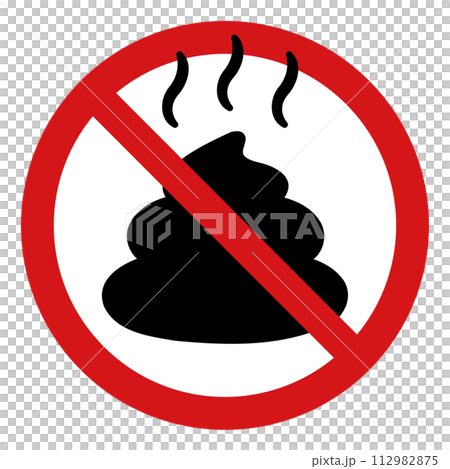 No poop sign illustration 112982875