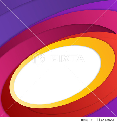 Vibrant Abstract Elliptical Design With Colorful Layers 113238628