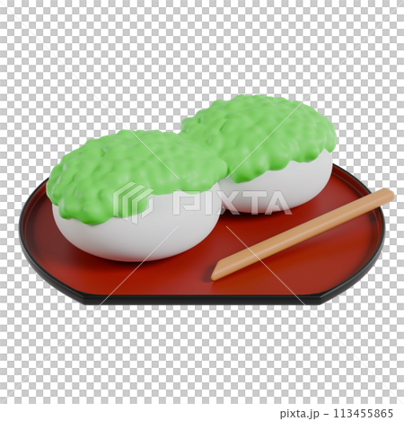 Zundamochi 3D illustration 113455865