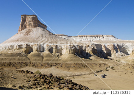 Stunning Mangystau landscape, Kazakhstan. Rock pinnacles view, Bozzhira valley 113586333