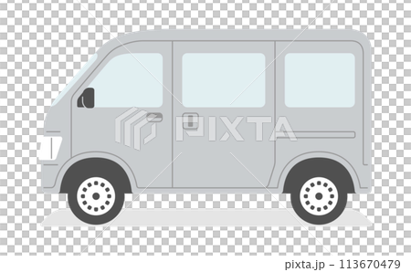 軽ワゴン車・横向きイラスト素材 113670479