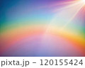 Rainbow pastel background with sunshine glare. 120155424