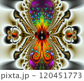 Computer generated abstract colorful fractal artwork 120451773