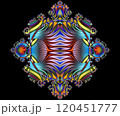 Computer generated abstract colorful fractal artwork 120451777