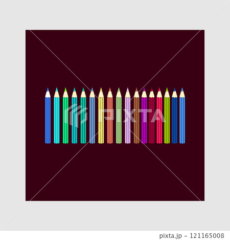 a set of coloring pencil icons 121165008