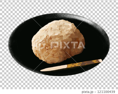 1 piece of Ohagi (soybean flour) with plate 121100439