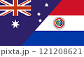 Flag of Australia and Paraguay. Two Flag Together. Political relations 121208621