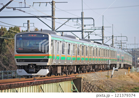 高崎線　岡部－本庄　JR東日本　E231系1000番台　U504編成（小山） 121379374