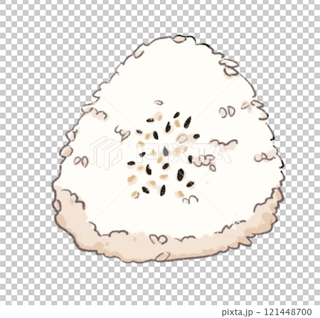 Illustration of sesame salt rice ball 121448700