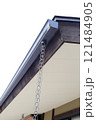 Japanese house rain gutter. Rain chains 121484905