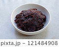 Japanese sweet red bean paste 121484908