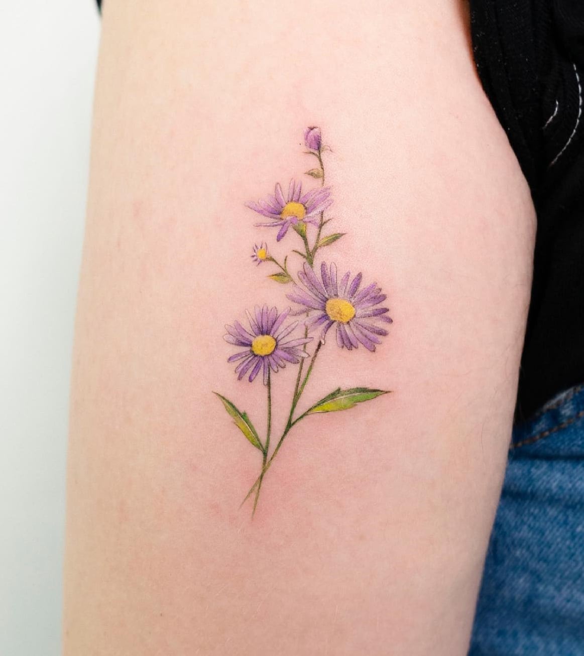 Aster Flower Tattoo - What Does It Mean? (Illustrated)