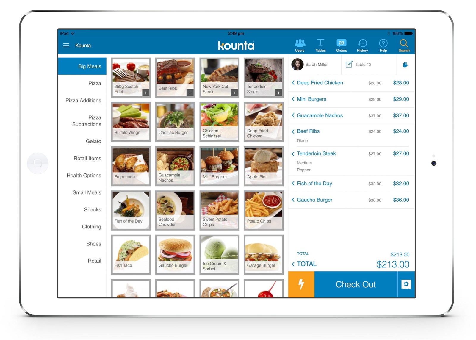 Kounta POS system for restaurants