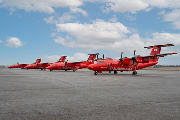 NASP planes parked side by side in an airfield in Moncton, NB.