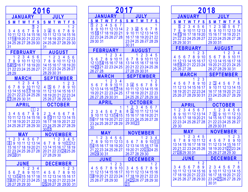 2015 Business Calendar Template