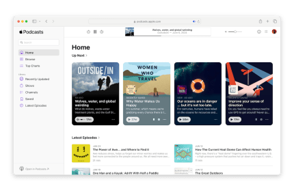 Apple Podcasts launches on the web