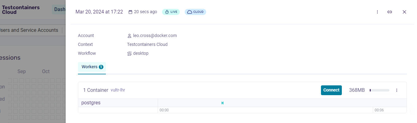 Testcontainers Cloud connect to worker