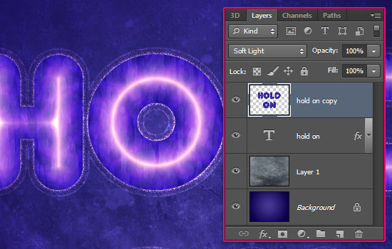 Purple Glow Text Effect step 4