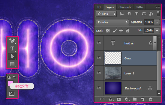 Purple Glow Text Effect step 6