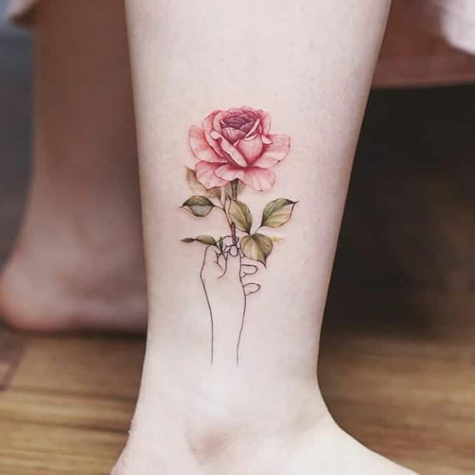 Women 6hrs Rose Tattoo