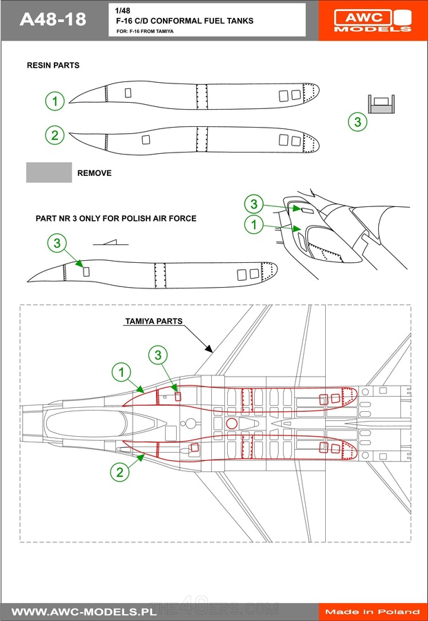 F-16 C/D Conformal fuel tanks