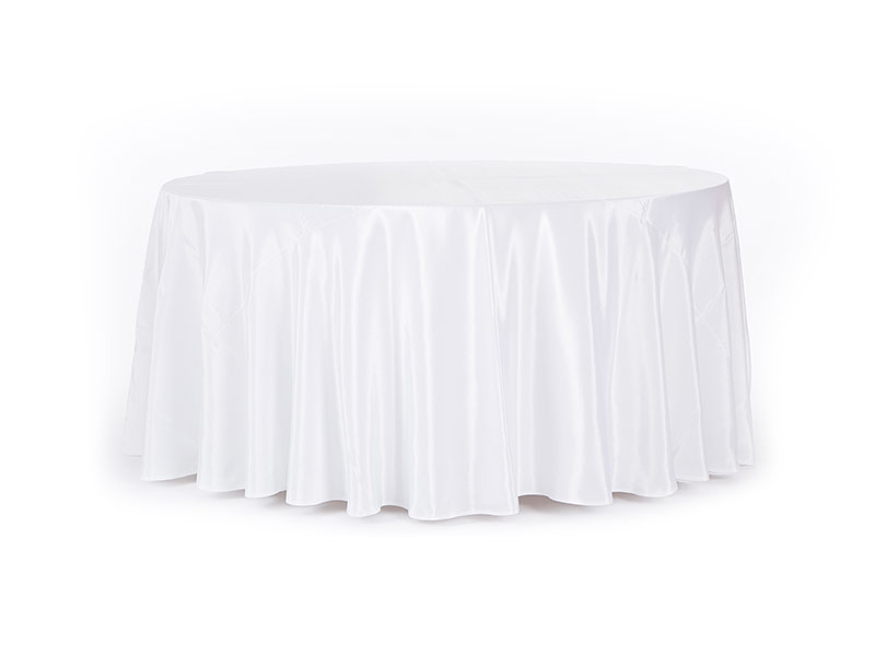 Classic bengaline white linen over table on a white background.