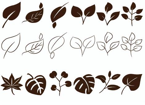 Free Vectors | Leaf silhouette set illustration