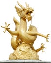 Gold Dragon Sculpture