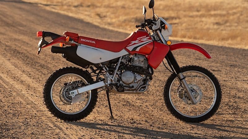 Honda XR650L is a dual sport 650cc motorcycle with a single cylinder