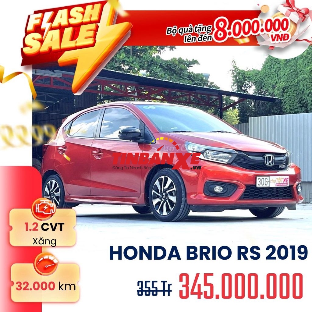 Fash Sale - Honda Brio RS 2019 - 32,000km Màu Cam