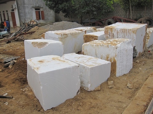 Pure White Marble Block