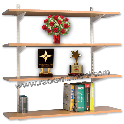 Office Racks - Mild Steel & Stainless Steel, Heavy Duty Design with Fully Adjustable Brackets for Versatile Display