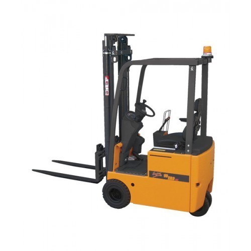 Electric Fork Lift Truck - 2.5 Ton Capacity, 3000-5000 mm Lift Height | New with Backup Alarms, Safety Rails, and Protective Cab