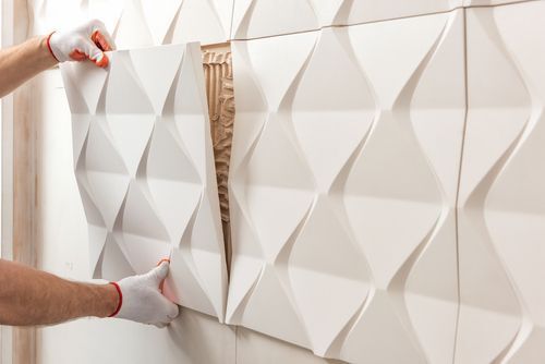 White Color Rectangular Shape 3d Wall Tiles