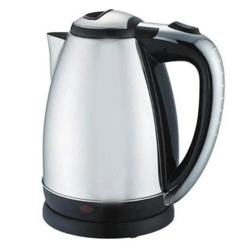 Electric Tea Kettle - Premium Stainless Steel, Silver And Black Finish | Even Heating, Easy Cleaning, Safe Handles, Versatile Use, Long-lasting, Pressure Cooking, Automatic Shut Off, Power Indicator