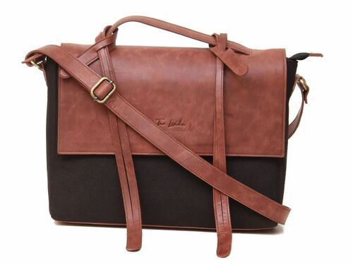 Pure Leather Canvas Bag