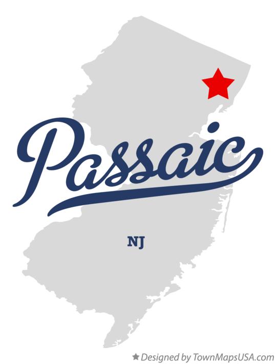 Passaic City Map Passaic NJ Map Passaic Map Print Modern Map Poster ...