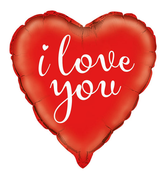 I Love You Red Heart 18 inch Foil Balloon