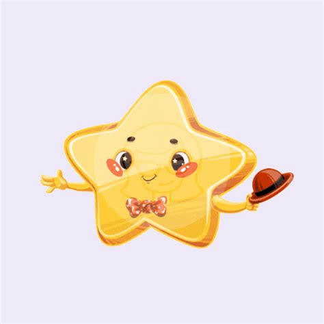 Cute Star Cartoon Character GIFs GraphicMama