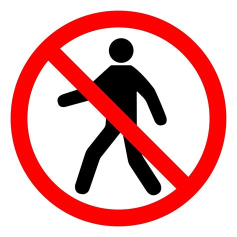 No Entry Symbol Sign Isolate On White Backgroundvector Illustration