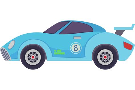 Blue Race Car Clip Art