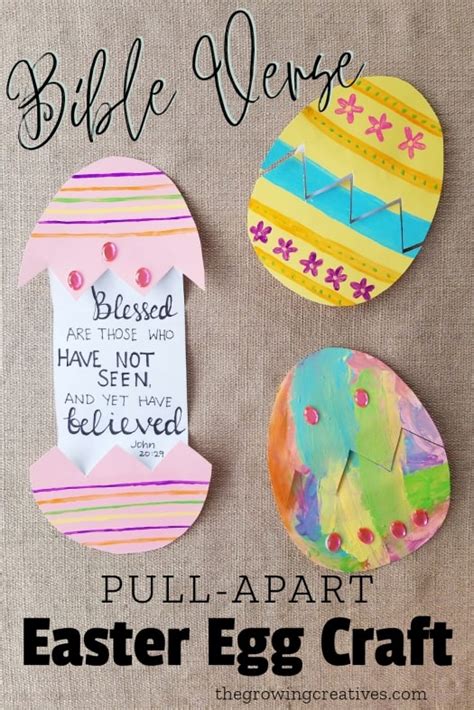 Bible Verse Easter Egg Craft For Kids • The Growing Creatives