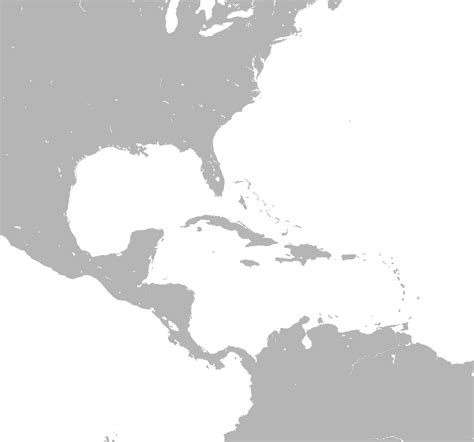 Blank Map Of The Caribbean Islands