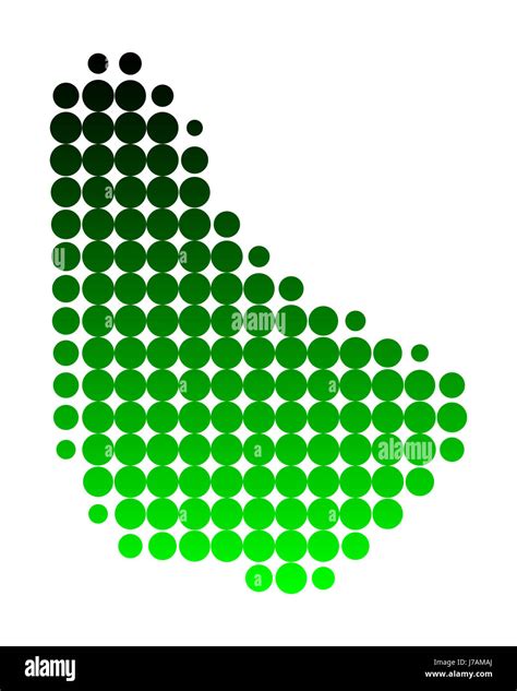 grüner Kreis Karte Punkt Barbados Geographie komplette perfekte Atlas