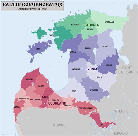 Baltic Governorates In 1914 Part Of Russian Empire Europe