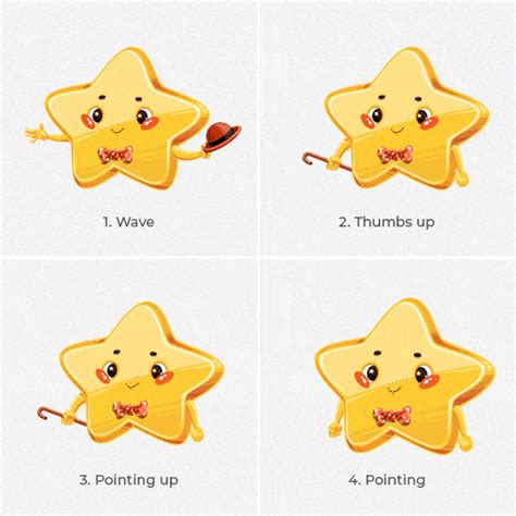 Cute Star Cartoon Character GIFs GraphicMama