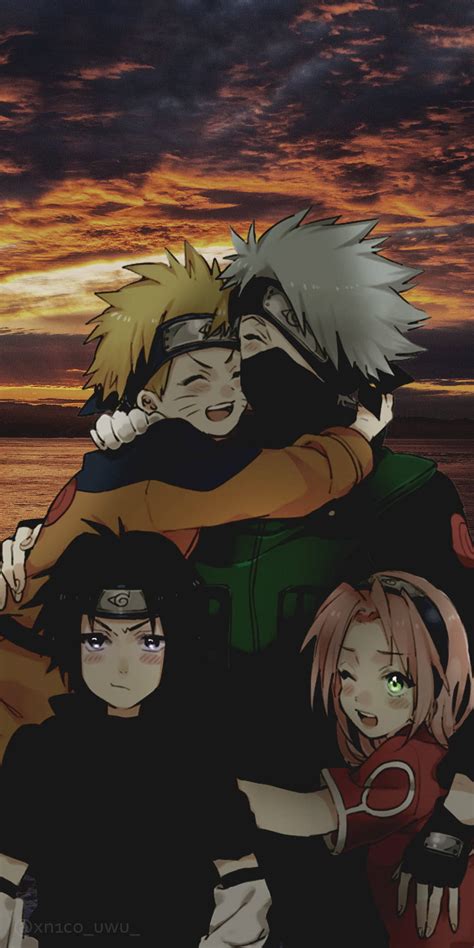 Download Sunset Team 7 Naruto Iphone Wallpaper