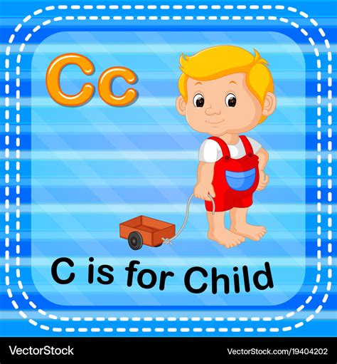 Flashcard Letter C Is For Child Royalty Free Vector Image