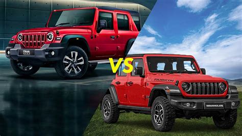 Comparison Mahindra Thar Roxx Vs Jeep Wrangler Spinny Post