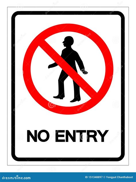 No Entry Symbol Sign Vector Illustration Isolate On White Background